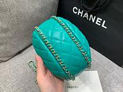 Chanel blue lambskin pouch with chain bag - 6