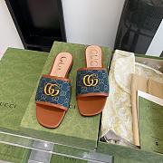 Gucci GG matelasse denim canvas slide sandal - 1