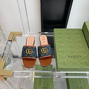 Gucci GG matelasse denim canvas slide sandal - 6