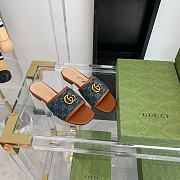 Gucci GG matelasse denim canvas slide sandal - 5