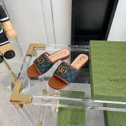 Gucci GG matelasse denim canvas slide sandal - 2