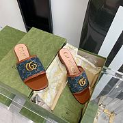 Gucci GG matelasse denim canvas slide sandal - 4