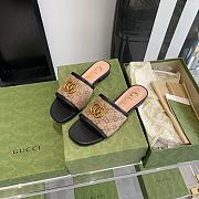 Gucci GG matelasse black canvas slide sandal - 5