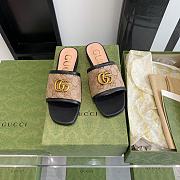 Gucci GG matelasse black canvas slide sandal - 1