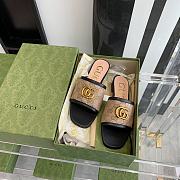 Gucci GG matelasse black canvas slide sandal - 6