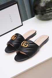 Gucci GG matelasse black slide sandal - 1