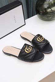 Gucci GG matelasse black slide sandal - 3