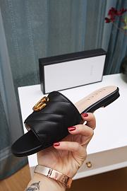 Gucci GG matelasse black slide sandal - 2