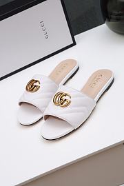 Gucci GG matelasse white slide sandal - 1