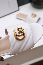 Gucci GG matelasse white slide sandal - 4