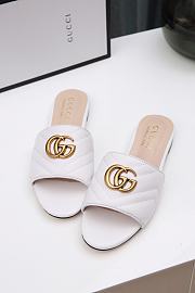 Gucci GG matelasse white slide sandal - 3