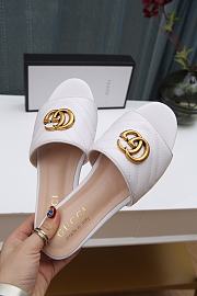 Gucci GG matelasse white slide sandal - 2