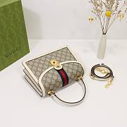 Gucci Ophidia small white gg top handle bag - 6