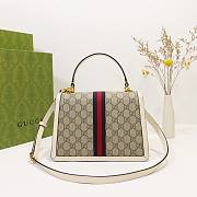 Gucci Ophidia small white gg top handle bag - 3