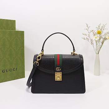 Gucci Ophidia small black top handle bag