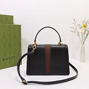 Gucci Ophidia small black top handle bag - 5