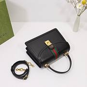 Gucci Ophidia small black top handle bag - 4