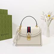 Gucci Ophidia small all white top handle bag - 1