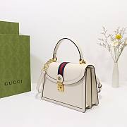 Gucci Ophidia small all white top handle bag - 3