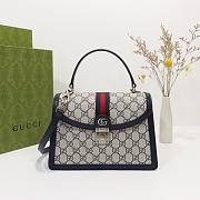 Gucci Ophidia small dark blue top handle bag - 1