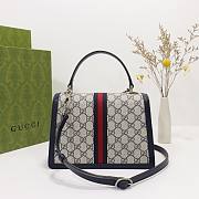 Gucci Ophidia small dark blue top handle bag - 6