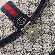 Gucci Ophidia small dark blue top handle bag - 3