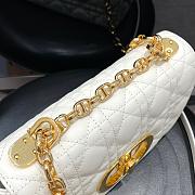 Dior Caro Small White Bag 20cm - 3