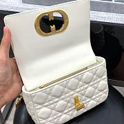 Dior Caro Small White Bag 20cm - 4