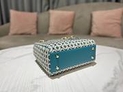 Lady Dior Mini Azure Blue Honeycomb Rhinestones Embroidery Bag - 3