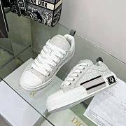 Dior White Plaid Patterns Flower Patterns Monogram Sneaker - 4