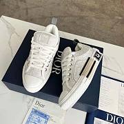 Dior White Plaid Patterns Flower Patterns Monogram Sneaker - 3