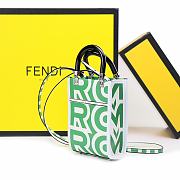 Fendi Mini Sunshine Shopper two-tone green leather minibag - 4