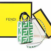 Fendi Mini Sunshine Shopper two-tone green leather minibag - 3