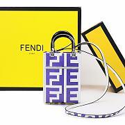 Fendi Mini Sunshine Shopper two-tone purple leather minibag - 1