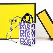 Fendi Mini Sunshine Shopper two-tone purple leather minibag - 6