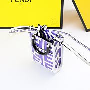 Fendi Mini Sunshine Shopper two-tone purple leather minibag - 4