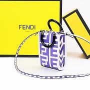 Fendi Mini Sunshine Shopper two-tone purple leather minibag - 3