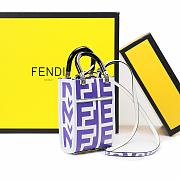 Fendi Mini Sunshine Shopper two-tone purple leather minibag - 2