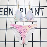 Louis Vuitton chain bikini ( pink/ green) - 2