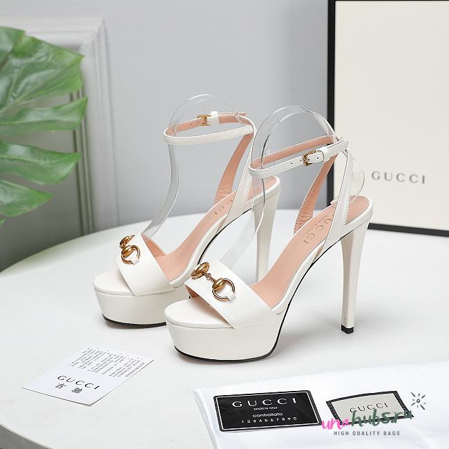 Gucci gold white high heels 13cm - 1