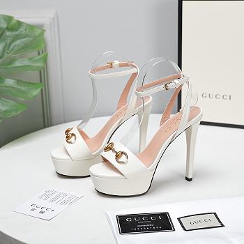 Gucci gold white high heels 13cm