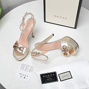 Gucci gold metallic high heels 13cm - 5