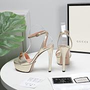 Gucci gold metallic high heels 13cm - 3