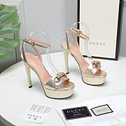 Gucci gold metallic high heels 13cm - 2