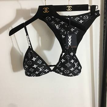Louis Vuitton black denim effect bikini