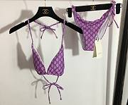 Gucci purple monogram bikini - 1