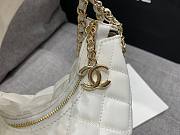 Chanel white lambskin pouch with chain bag - 5