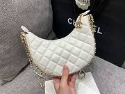 Chanel white lambskin pouch with chain bag - 3