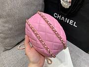 Chanel pink lambskin pouch with chain bag - 5