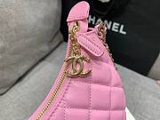 Chanel pink lambskin pouch with chain bag - 6